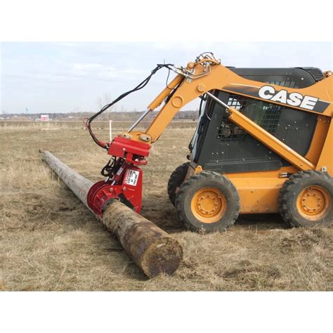 skid steer attachment for setting poles|post setter skid loader attachment.